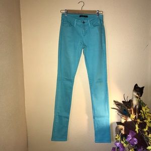 Just USA Turquoise Long Tall Girl Skinny Jeans Junios Size 5/27